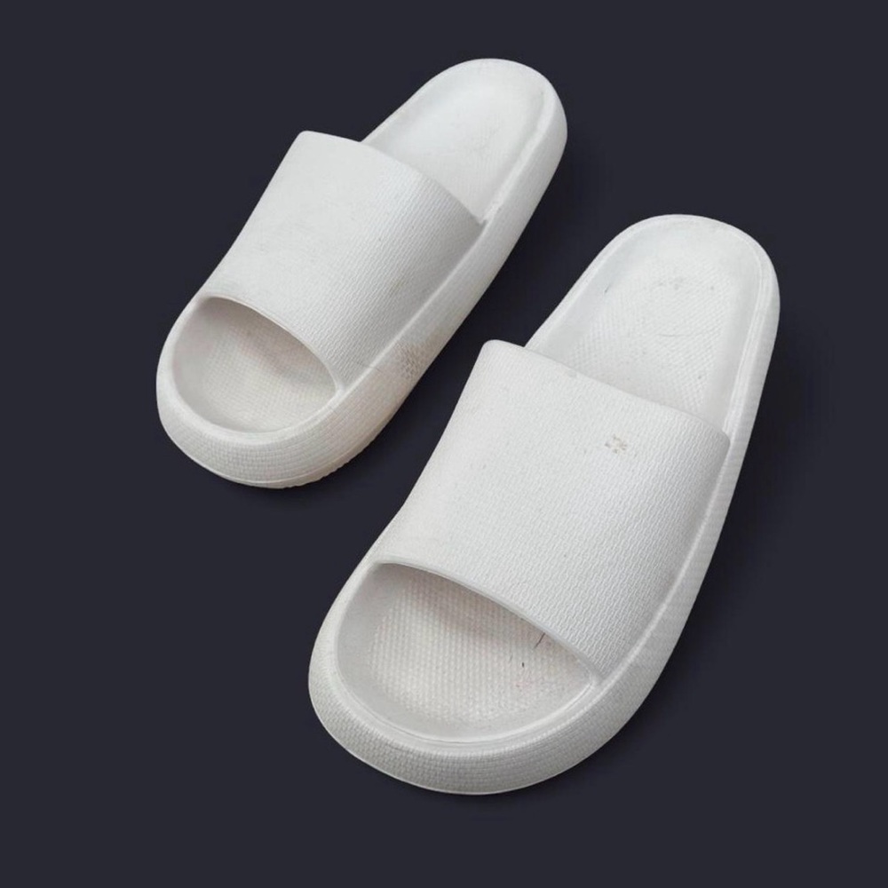 Women's White Slide Sandals